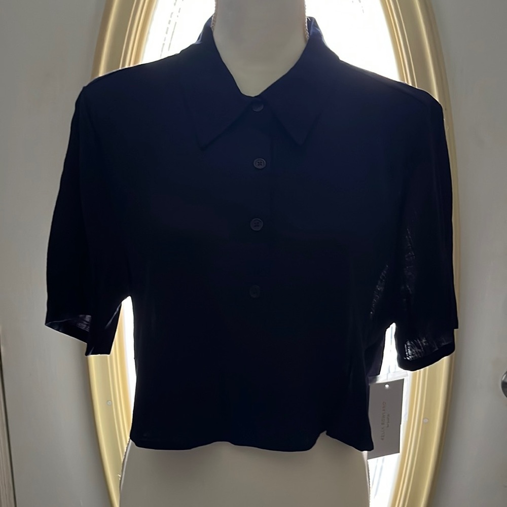 Kelly Rowland for Just-Fab Navy Cropped Top XL